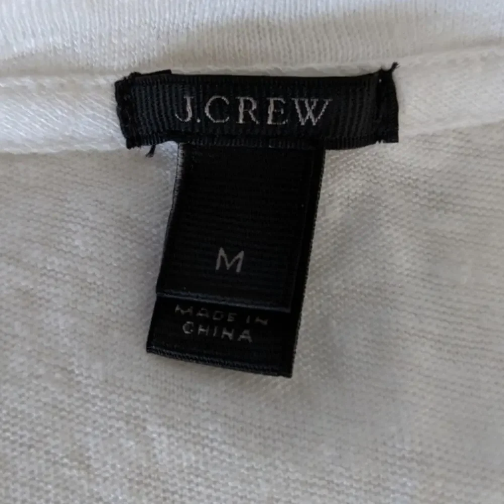 J Crew Linen Pom-Pom Tank Top Sleeveless Size M NWOT